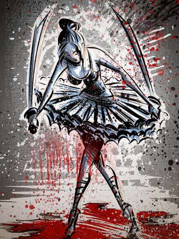 The blood splattered ballerina