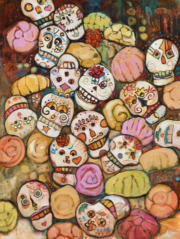 Calaveras azucar y pan dulce