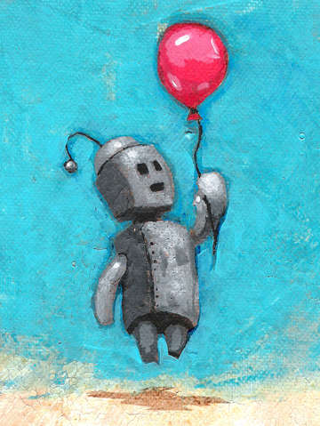 Robot with balloon