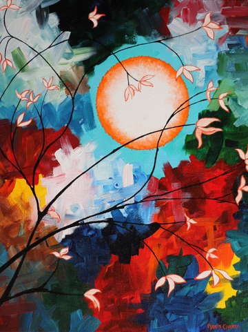 Orange sun light