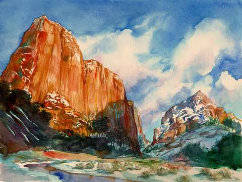 Snowy kolob canyon