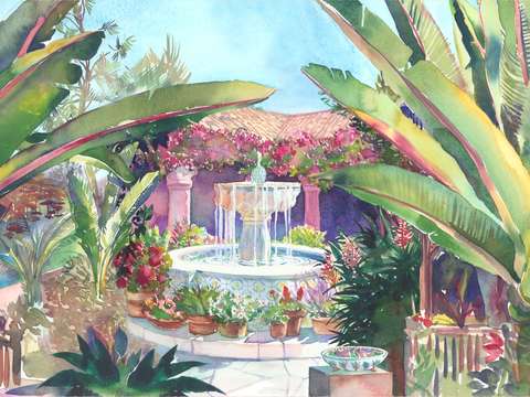 Courtyard fountain