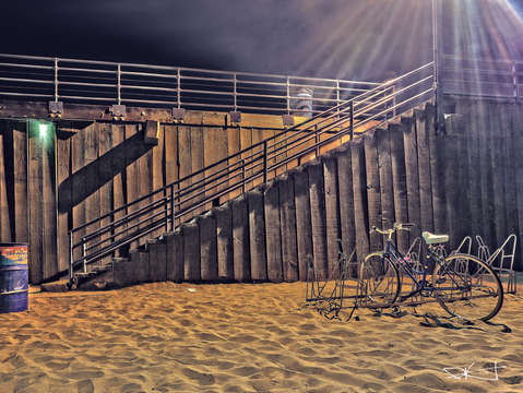 Lonely beach Bike