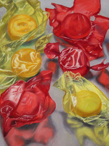 Six hard candies