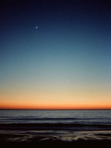 Ocean beach sunset