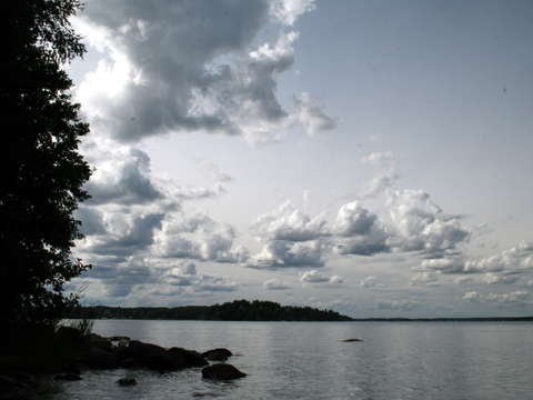 Clouds on the water