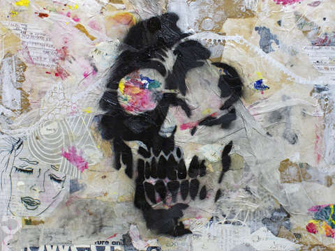 Cotton candy skull
