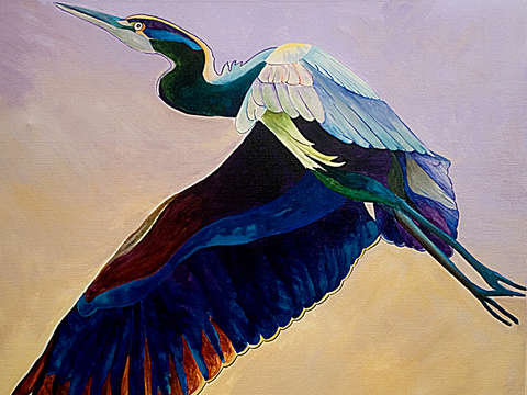 Flight of the heron