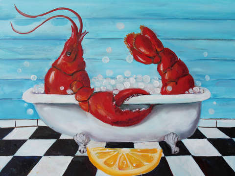 Lobster bubble bath