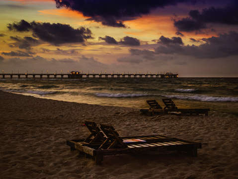 Colorful clouds over the pier 2