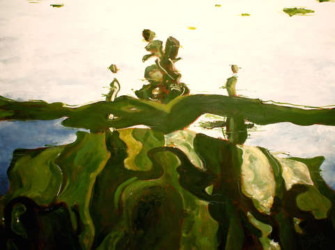 Boat reflected