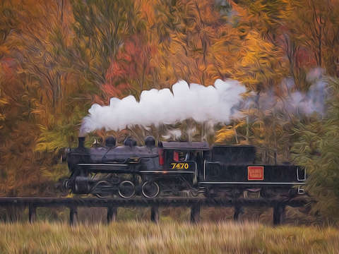 A blaze of color and steam