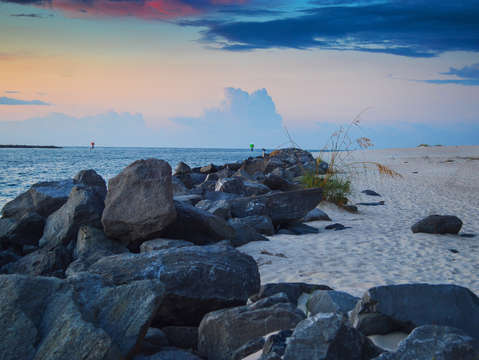 Alabama point rocky sunrise