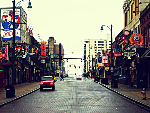 Beale street at day