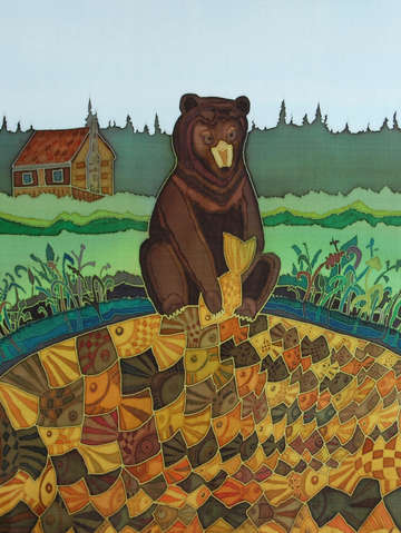 Fishing bear