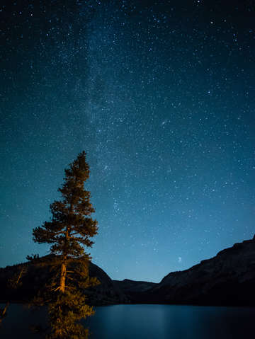 Stars over Lake Tenaya