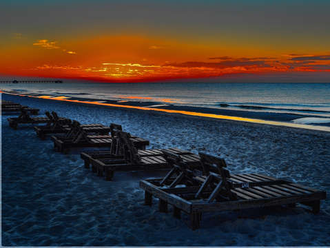 Chairs in a Row Sunrise