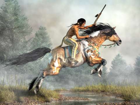 Jumping horse