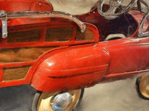 Fire engine pedal car