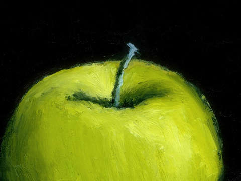 Green apple still life