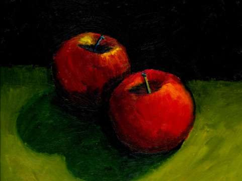 Two red apples