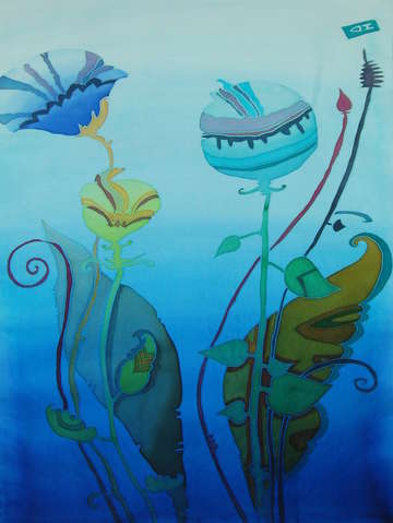 Tranquil blue flowers