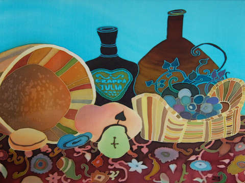 Composition with fruits and grappa