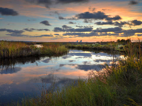 Sunrise at the weir