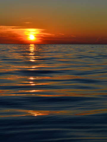Sunset over the lake