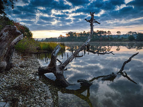Sunrise on the bon secour river