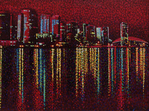 Portland night skyline