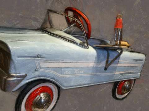 Drive in pedal car