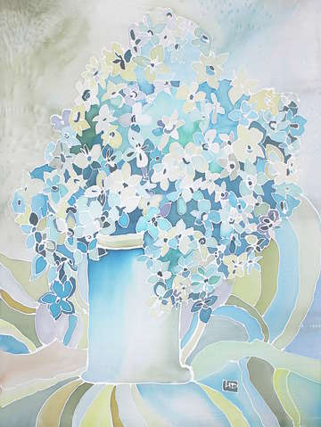 Hydrangeas blooming flower