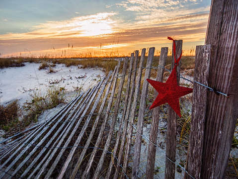 Star on fence