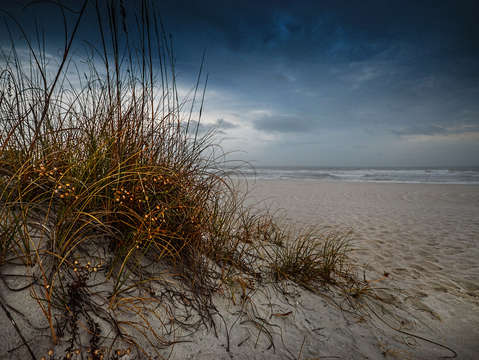 Stormy weather at romar beach