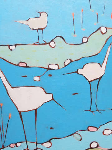Three egrets