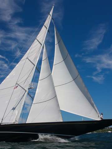 The J Bow in Newport Harbor