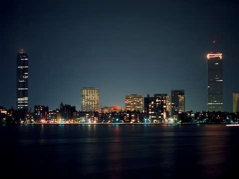 Boston skyline from the charles river