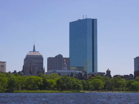 Boston skyline from the charles river 2