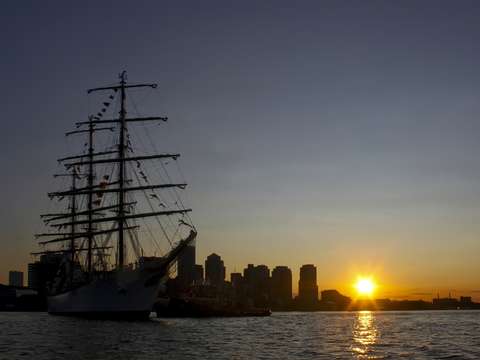 Tallship Sunset in Boston