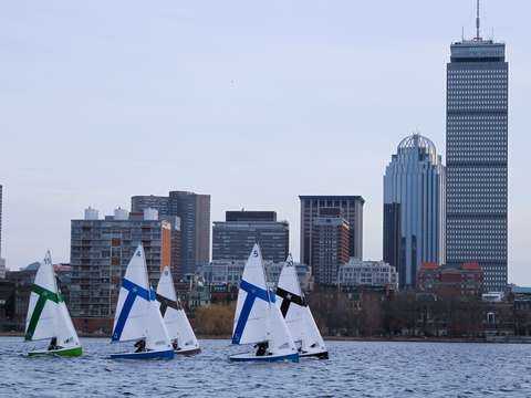 Sailing On The Charles River in Boston