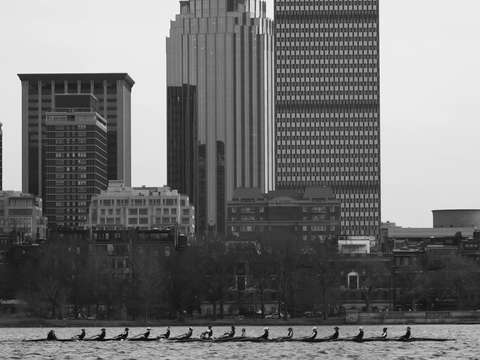 Rowing on the charles river in boston