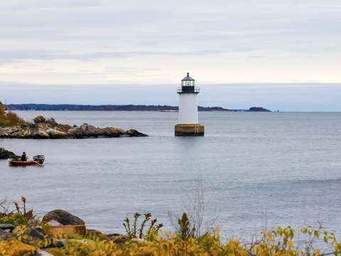 Fall Lighthouse in Salem, Massachusetts