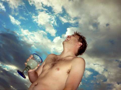 American bachelor half full blue sky
