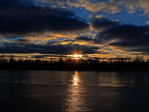Starburst sunset