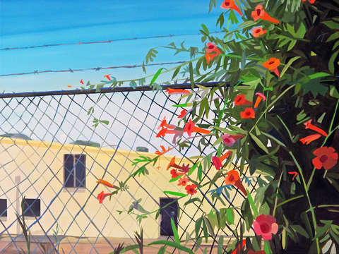 A situation where there is beauty growing on the w