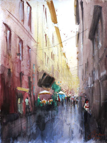 Florence italy shopping downtown