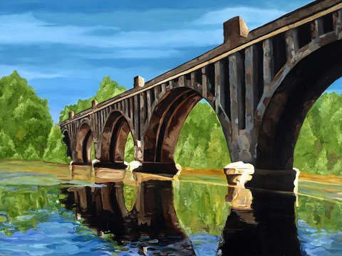 Fredericksburg train bridge