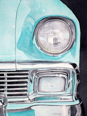 Classic aqua chevy