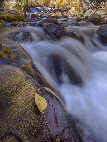 Lee Vining Waterfall in Autumn